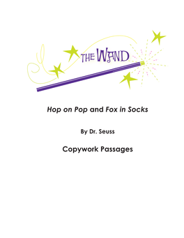 Hop on Pop and Fox in Socks Copywork Passages