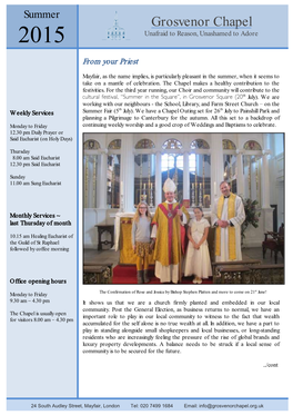 Newsletter Summer 2015