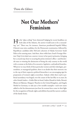 Not Our Mothers' Feminism
