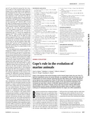 Cope's Rule in the Evolution of Marine Animals