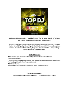 Mainroom Warehouse Are Proud to Present 'Top