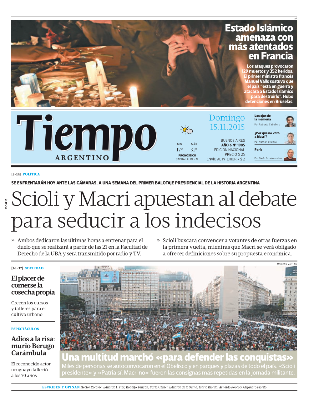 Scioli Y Macri Apuestan Al Debate Para Seducir a Los Indecisos