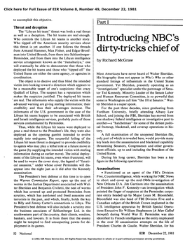 Introducing NBC's Walter Sheridan, Dirty-Tricks Chief of Permindex