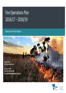 Fire Operations Plan 2016/17 – 2018/19