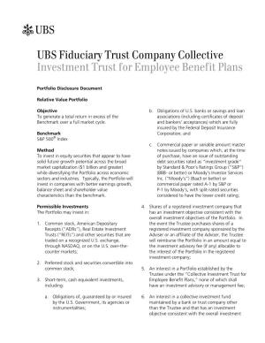 Ab UBS Fiduciary Trust Company Collective Investment Trust For