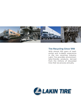 Tire Recycling Since 1918