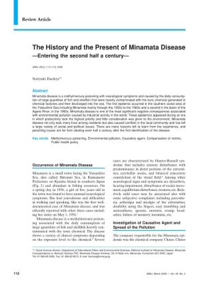 The History and the Present of Minamata Disease —Entering the Second Half a Century—
