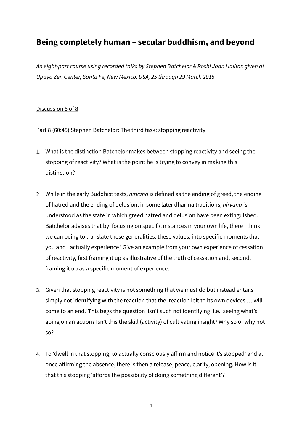 5 Discussion & Third Task Stopping Reactivity.Pages