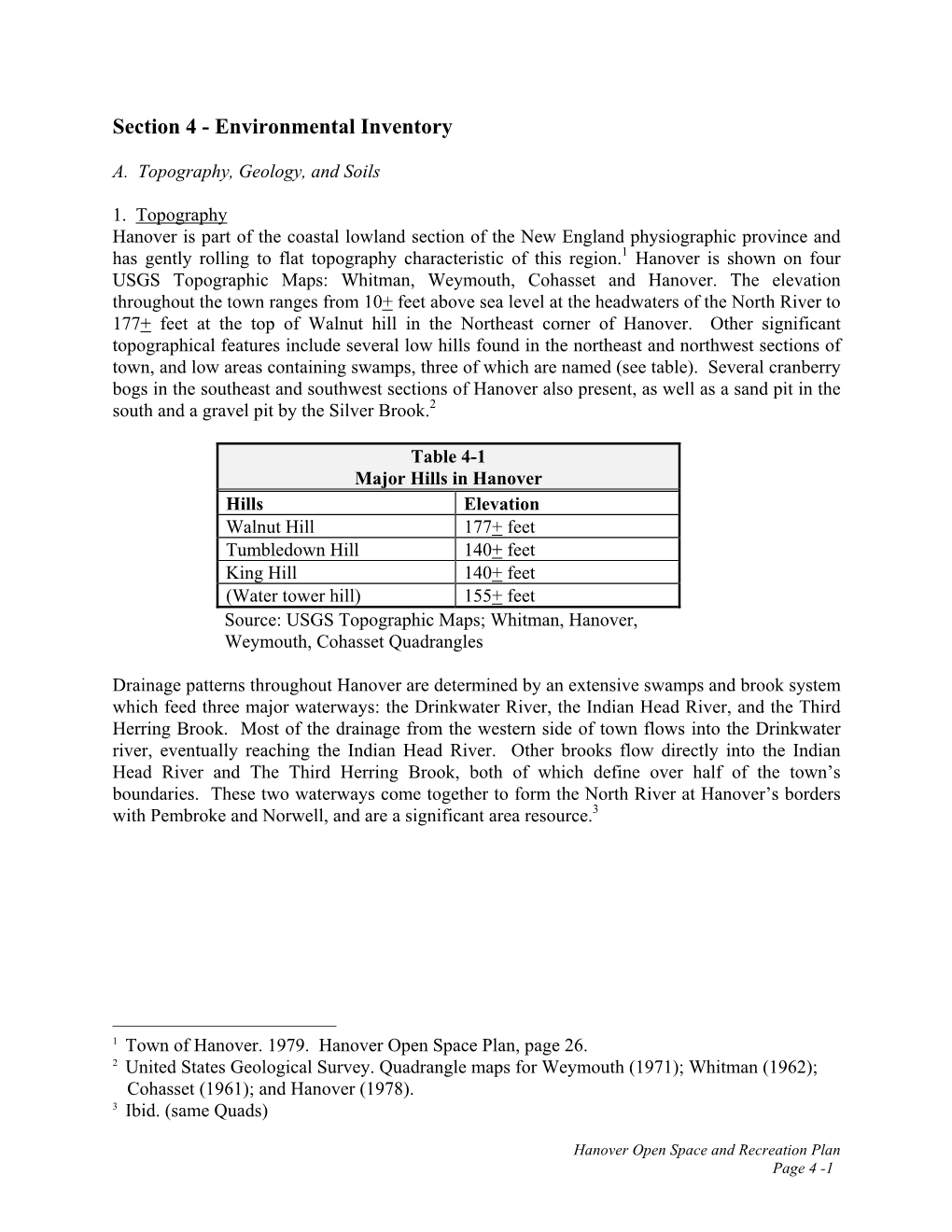 Section 4 - Environmental Inventory