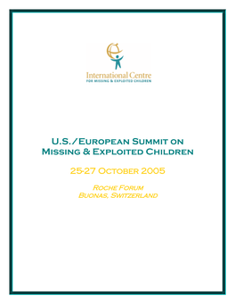 U.S./European Summit on Missing & Exploited Children