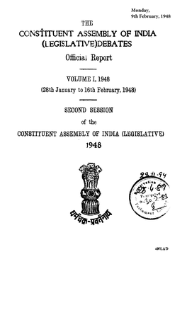 Offioial Report , VOLUME I, 1948 , (28Th January to 16Th February, 1948)