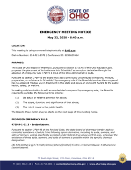 Emergency Meeting Notice