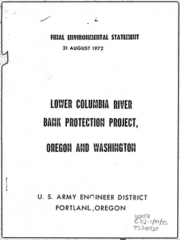 Lower Columbia River Bank Protection Project, Oregon and Washington