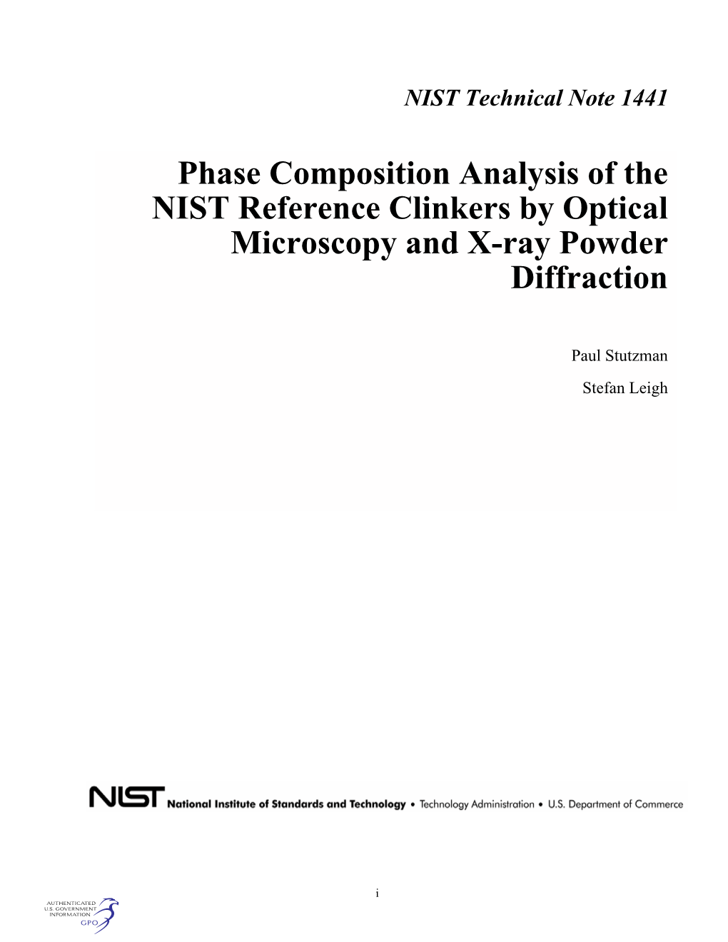 Phase Composition Analysis Of The NIST Reference Clinkers By Optical Microscopy And X Ray Powder