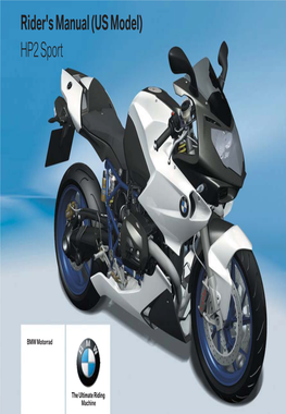 Rider's Manual (US Model) HP2 Sport