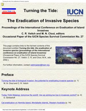 The Eradication of Invasive Species