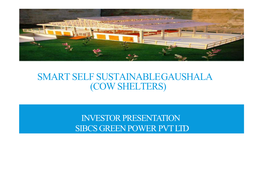 Smart Self Sustainablegaushala (Cow Shelters)