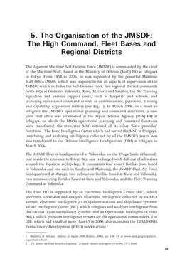 5. the Organisation of the JMSDF: the High Command, Fleet Bases and Regional Districts