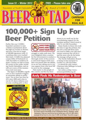 100,000+ Sign up for Beer Petition