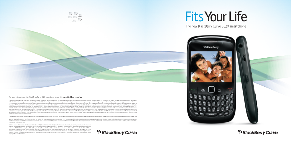 The New Blackberrycurve 8520 Smartphone