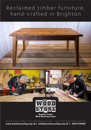 Reclaimed Timber Furniture, Hand-Crafted in Brighton