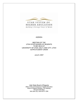 2007-06-08 Agenda