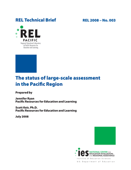 The Status of Large-Scale Assessment in the Pacific Region