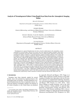 Analysis of Tornadogenesis Failure Using Rapid-Scan Data from the Atmospheric Imaging Radar