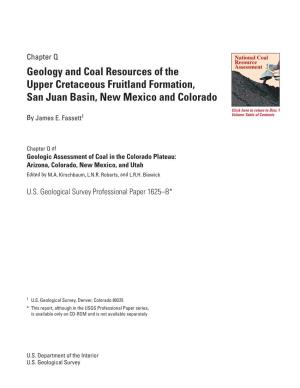Geology and Coal Resources of the Upper Cretaceous Fruitland Formation, San Juan Basin, New Mexico and Colorado