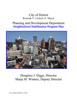 Planning and Development Department Neighborhood Stabilization Program Plan