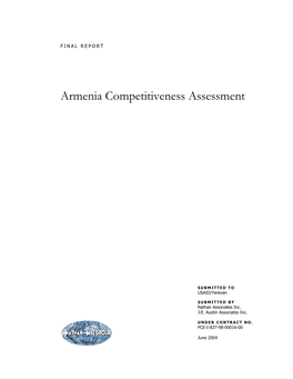 Armenia Competitiveness Assessment