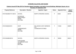 AYRSHIRE VALUATION JOINT BOARD Citations Issued 30Th May