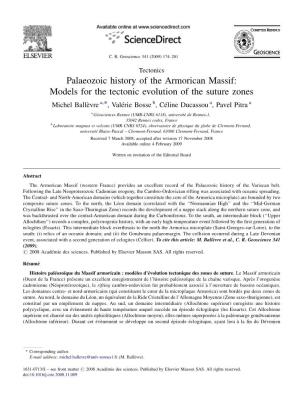 Palaeozoic History of the Armorican Massif