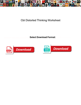 Cbt Distorted Thinking Worksheet