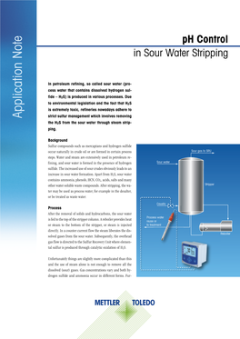 Application Note: Ph Control in Sour Water Stripping