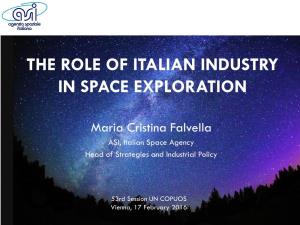 The Role of Italian Industry in Space Exploration