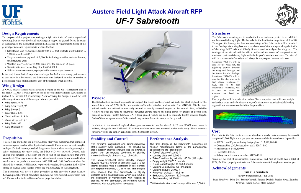 Propulsion Structures Stability and Control Performance Analysis