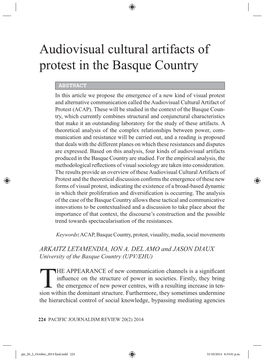 Audiovisual Cultural Artifacts of Protest in the Basque Country