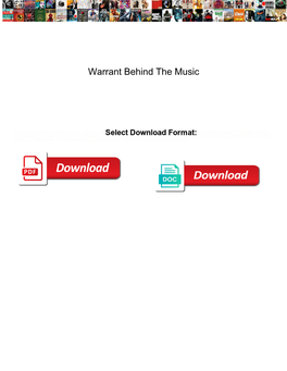 Warrant Behind the Music