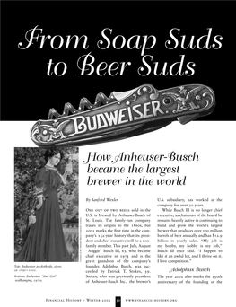 From Soap Suds to Beer Suds