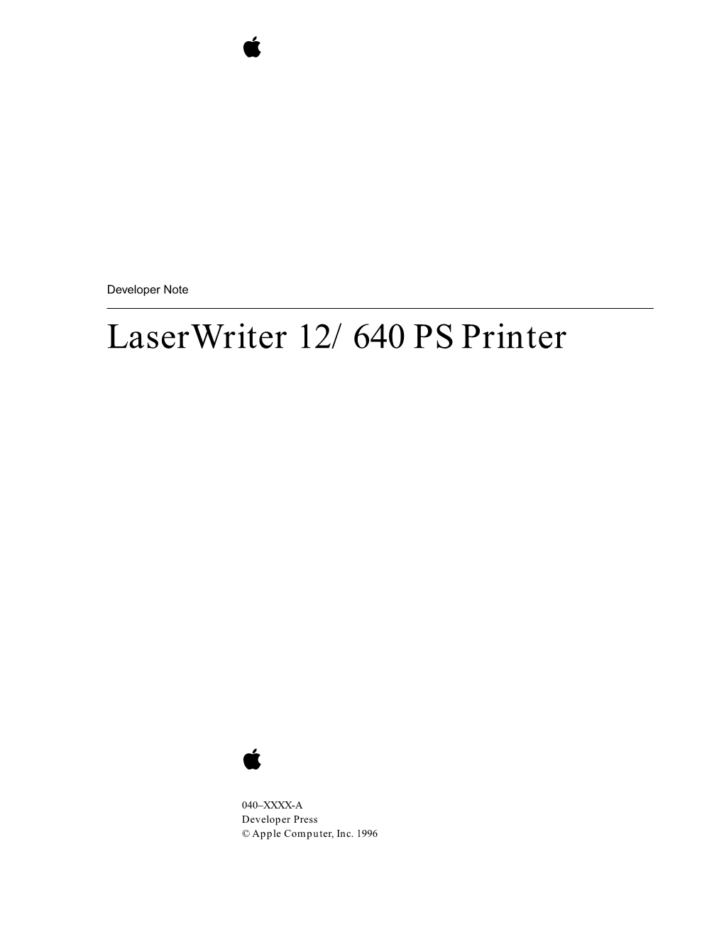 Laserwriter 12/640 PS Printer