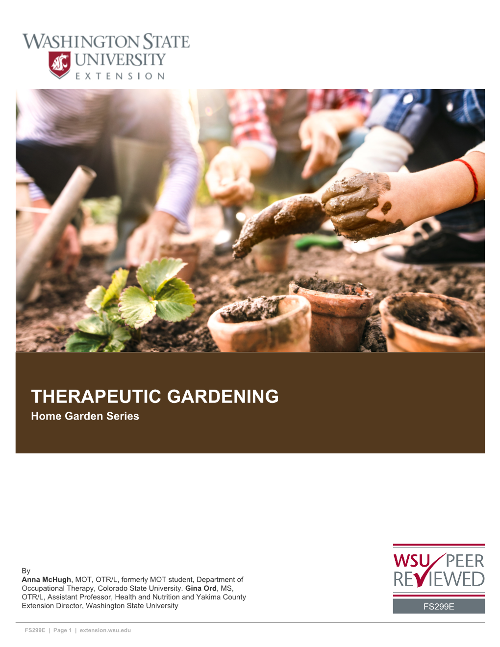 THERAPEUTIC GARDENING Home Garden Series