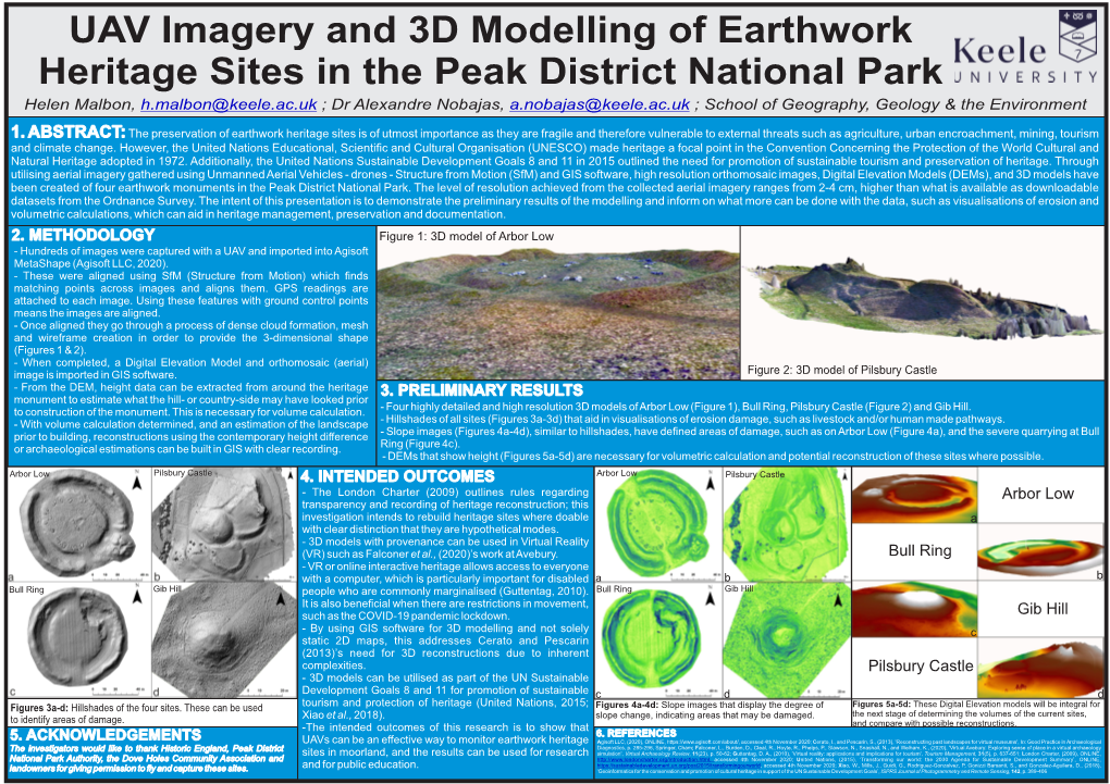 UAV Imagery and 3D Modelling of Earthwork Heritage Sites in The