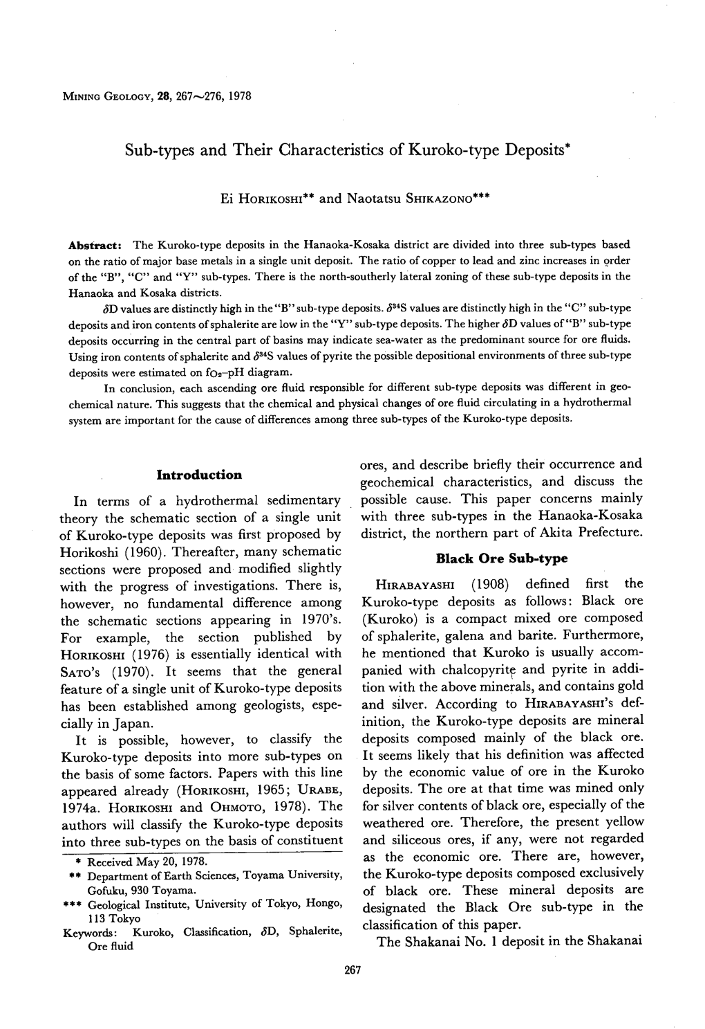 In Terms of a Hydrothermal Sedimentary Theory the Schematic