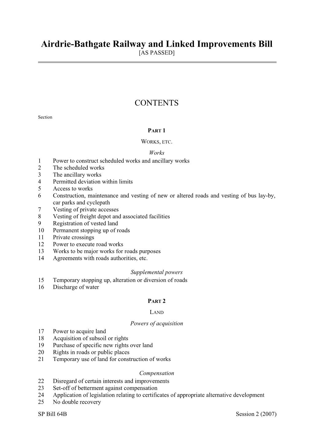 Airdrie-Bathgate Railway and Linked Improvements Bill [AS PASSED]