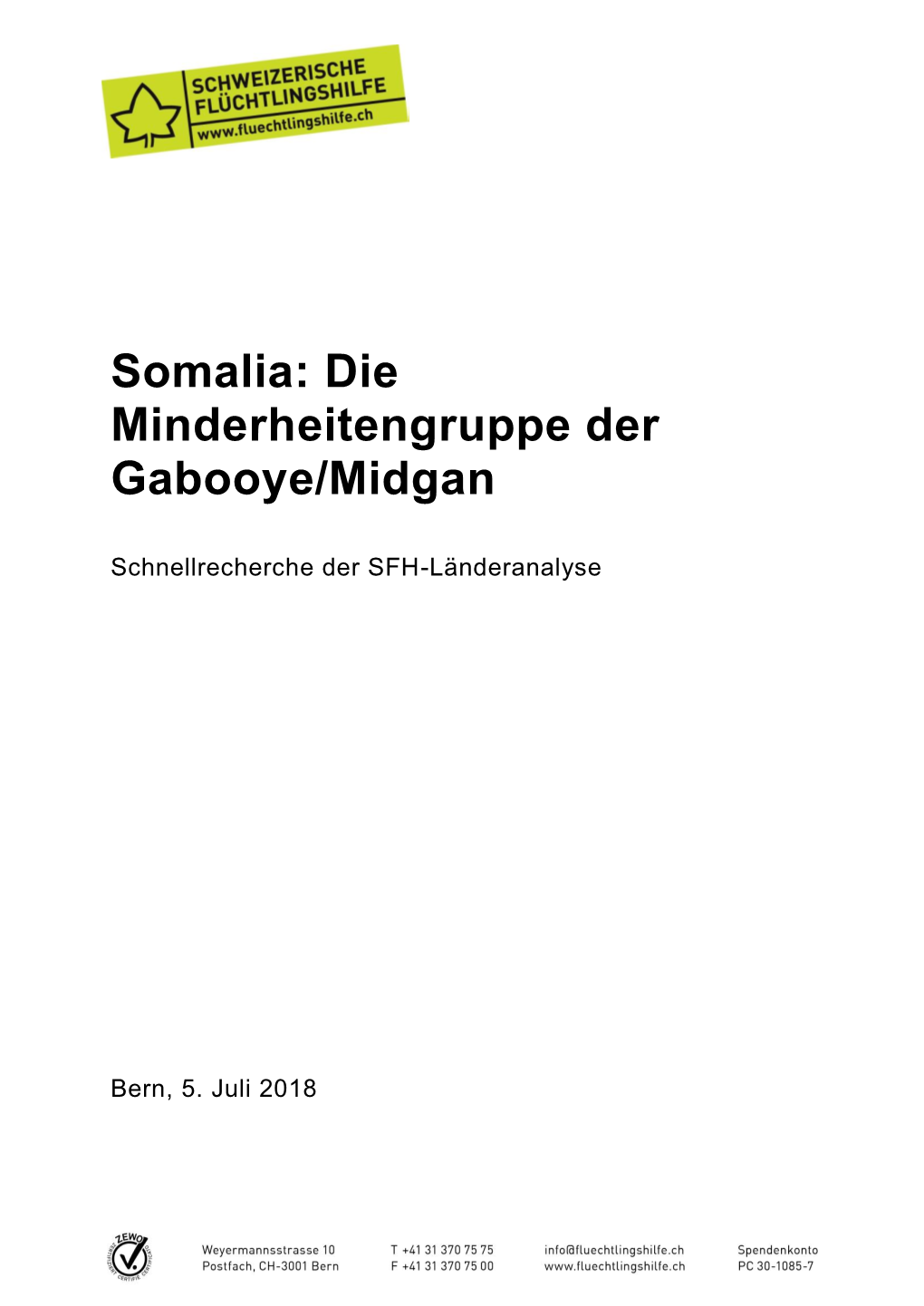 Somalia: Die Minderheitengruppe Der Gabooye/Midgan