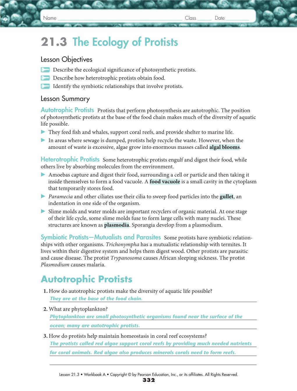 21.3 the Ecology of Protists