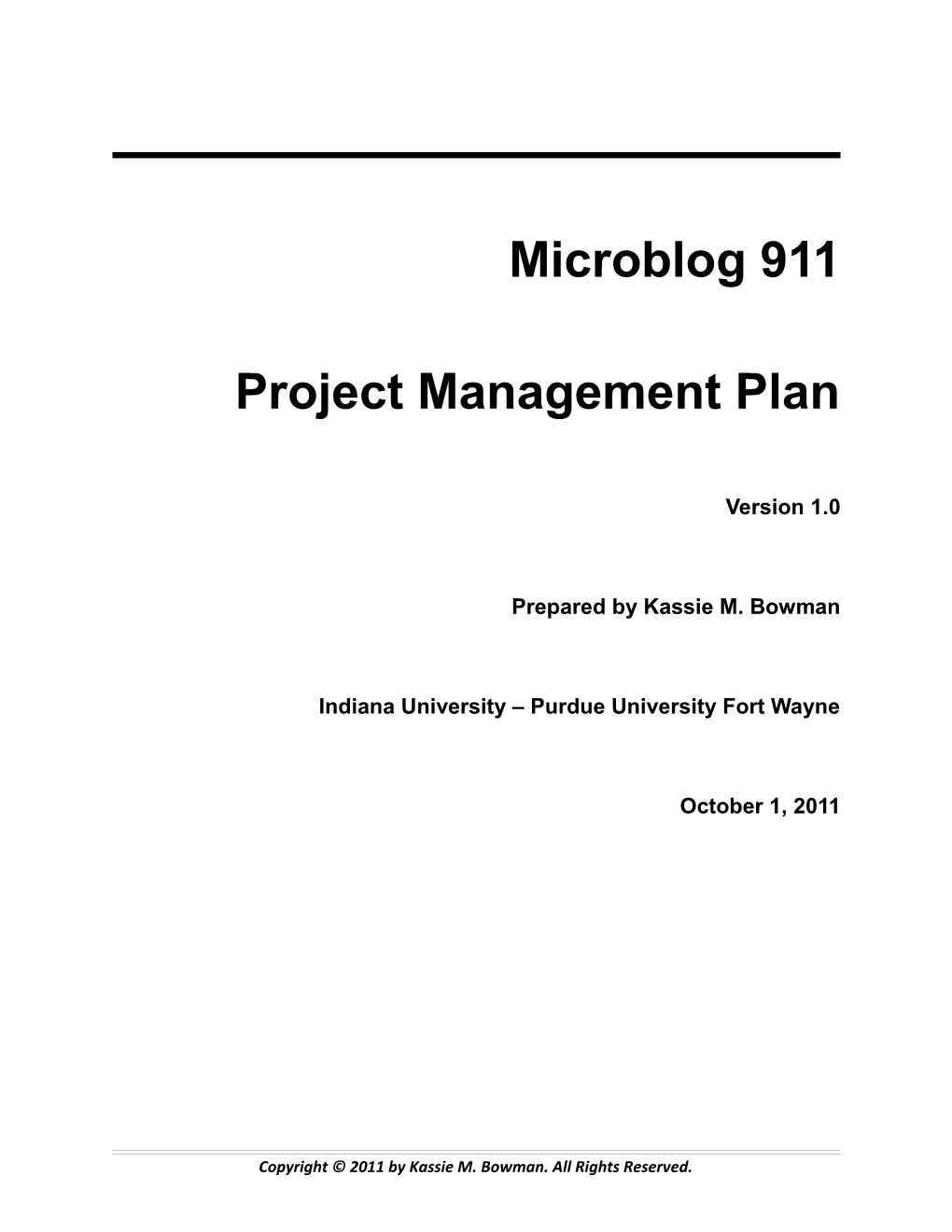 Project Management Plan Template s1