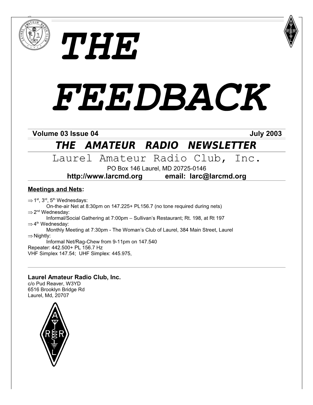 The Feedback July 2003 Page 11