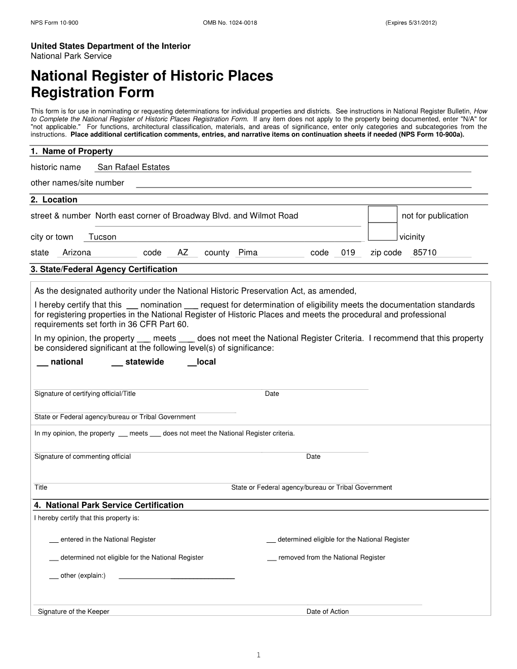 National Register of Historic Places Registration Form